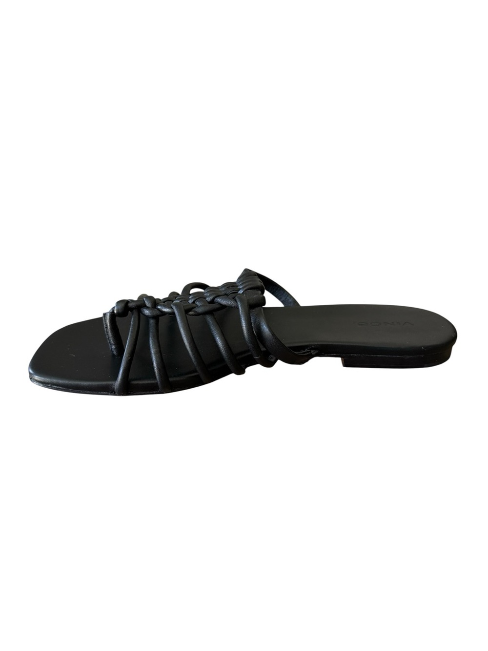🆕 VINCE Dae Woven Strappy Flat Sandal Slides - Picture 5 of 8